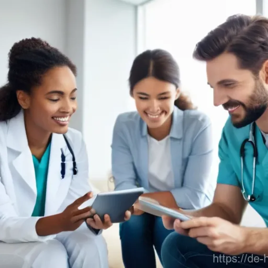 환자 데이터 보호와 개인정보 관리 - **Prompt: Empowered Patient with ePA**
    "A diverse group of adults, including a woman in her 30s,...