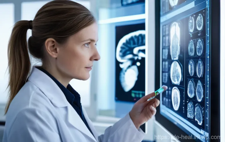 차세대 의료 기술의 투자 기회 - **Prompt:** A mid-30s female German doctor, wearing a crisp white lab coat over professional attire,...