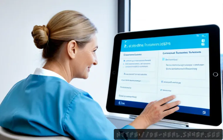 미래 의료의 소셜 미디어 활용 - Photorealistic future healthcare consultation in a bright modern German clinic, compassionate female...